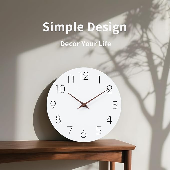 Mosewa Large Wall Clock Battery Operated 16 Inch White Silent Non Ticking - Image 5