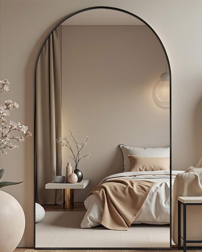 DMWOODFL 76x34 Inch Arched Full Length Mirror by DMWOODFL