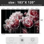 Black Peony Pink Floral Living Room Fabric Wallpaper Bedroom Bathroom Dark - Image 4