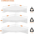 Homode Floating Corner Shelves, 12 Inch Deep Hanging Corner Display Shelf - Image 3