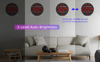 Digital Wall Clock with Large LED Display, Temperature, Auto-Brightness | Small - Image 5
