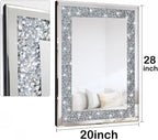 QMDECOR Crystal Crush Diamond Rectangle Silver Mirror - Image 4