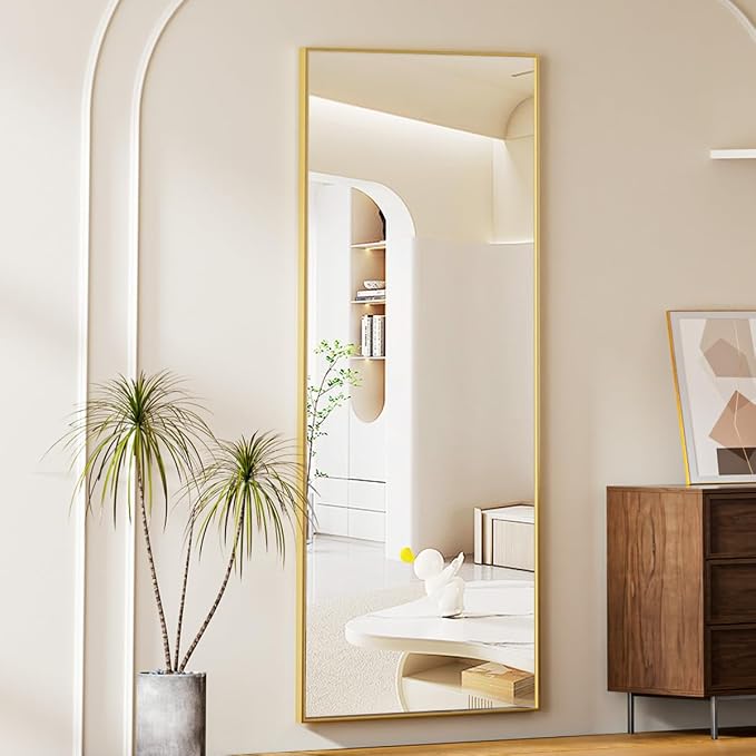 Koonmi 64"x21" Floor Mirror Full Length, Bedroom Floor Body Mirror - Image 5