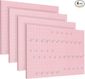 Peg Board, 4 Pack Metal Pegboard Panels Pink Pegboards Wall Organizer by MUWOOD