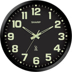 Sharp Glow in the Dark Atomic Analog Wall Clock by SHARP