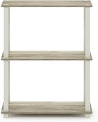 Furinno TURN-S-TUBE Storage Shelves, 3-Tier Book Shelf, Corner Shelf, Toolless - Image 4