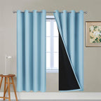 Yakamok 100% Blackout Lined Panels, Thermal Insulated Blackout Curtains by Yakamok