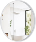 WallBeyond Round Wood Mirror 28 inch Circle Wall Mirror by WallBeyond