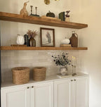 ROGMARS 36 Inches Long Walnut Floating Shelves, Rustic Solid Wood Farmhouse by 100RealSolidWood