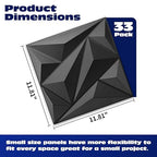 Art3dwallpanels 33 Pack 3D Wall Panel Diamond - Image 2