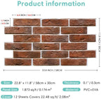 Commomy 3D Brick Wall Panels Peel and Stick - Image 6