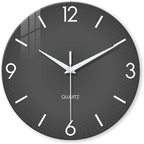 XFM Minimalist Wall Clock 16 Inch Large Grey Wall Clocks Battery Operated Round by XFMWallClock