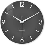 XFM Modern Wall Clock 12 Inch Silent Wall Clocks Battery Operated Grey Simple by XFMWallClock