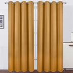 LEMOMO Blackout Curtains 52 x 84 inches Long Mustard Yellow Curtains Set of 2 by Lemomo