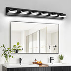 360° Rotate LED Bathroom Vanity Light Fixtures, 2500LM Acrylic Matte Black - Image 7