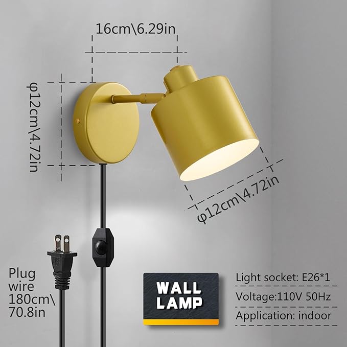 Lightess Plug in Wall Sconce - Image 3