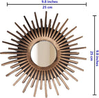 Retor OLD Gold Mirrors for Wall Pack of 3. Round. More Contemporary Sense.Rays - Image 7