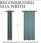 NICETOWN Modern Greyish Blue Blackout Curtains Noise Reducing, Thermal - Image 7