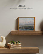 InSimSea Framed Canvas Wall Art, Vintage Coastal Landscape Painting, Rustic - Image 2