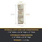 AZ Faux High-Density Polyurethane Faux Stone Interlocking Left Endcap - Image 3