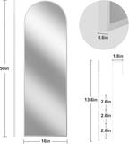 Rowjut Full Length Door Mirror, Wall Mounted Wall Mirrors, Cloakrooms, etc. - Image 3