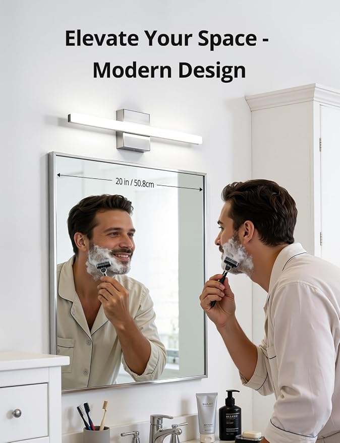 Combuh Modern Bathroom Light Fixtures Over Mirror 5 Colors Adjustable, Chrome - Image 7