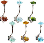 Indian Shelf Pack of 12 Heavy Duty Colorful Crystal Double Prong Glass by IndianShelf