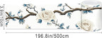 IVN Wallpaper Border Peel and Stick PVC Rose and Branch Design 4x196 Inch - Image 3