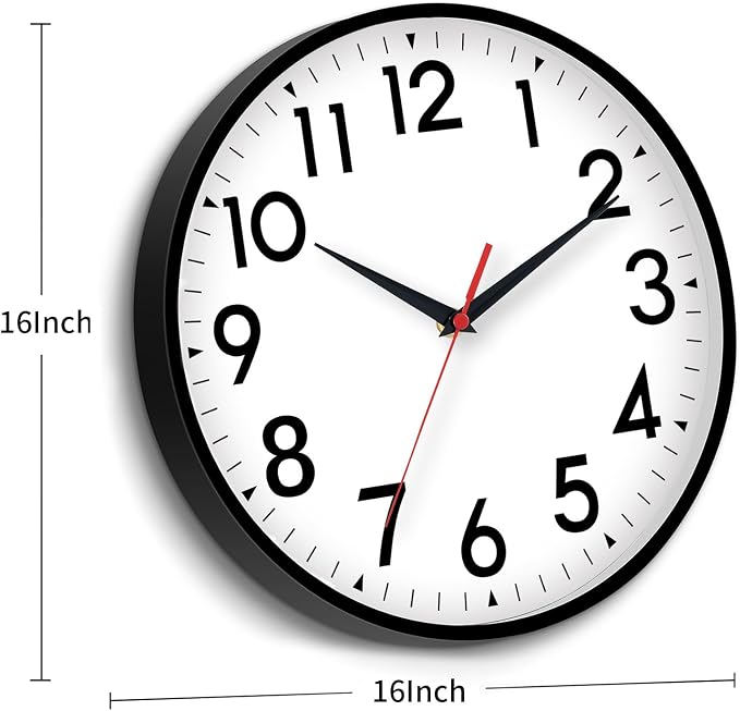 DAXSMY 16 Inch Wall Clock, Large Wall Clocks Battery Operated, Big Silent - Image 3