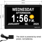 TROCOTN Dementia Clocks, Large Display Calendar Alarm Clock - Image 2