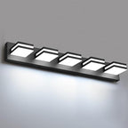 IZORRO LED Modern Bathroom Lights Fixtures, Matte Black Acrylic Wall Lighting by IZORRO