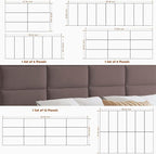 IFNOW Wall Mounted Upholstered Headboard Full, 3D Peel and Stick Soundproof - Image 6