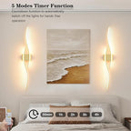 Modern Wall Sconces Set of 2, Dimmable LED - Image 7