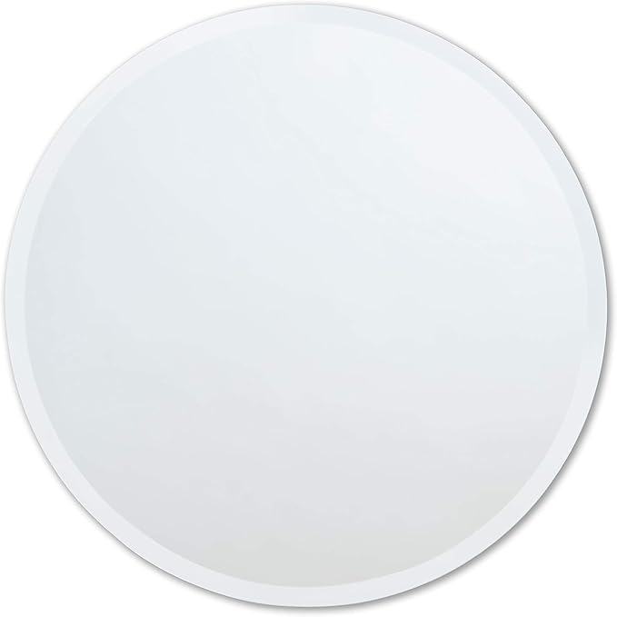 Better Bevel Frameless Round Mirror by Better+Bevel