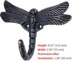 Dragonfly Hooks Wall Hooks for Hanging, Oil Rubbed Bronze Coat Hooks Wall - Image 3