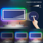 LOAAO 60”X30“ RGB LED Bathroom Mirror - Image 4