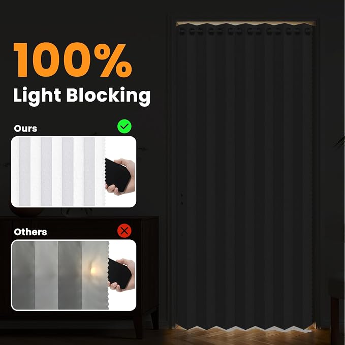 AJAZZ Blackout Accordion Doors Curtain - Image 5