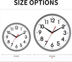 AKCISOT Wall Clock 10 Inch Silent Non-Ticking Modern Clocks Battery Operated - Image 2