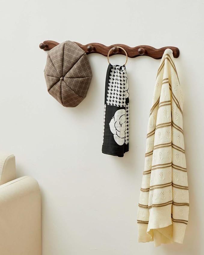 Wood Coat Rack Wall Mount - Image 7