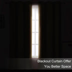 LEMOMO Blackout Curtains 66 x 54 Inch Long Natural Curtains Set of 2 Panels - Image 3