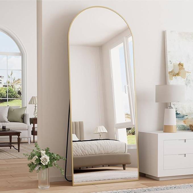 Prywot Arched Full Length Mirror, Modern Full Body Mirrors by Prywot
