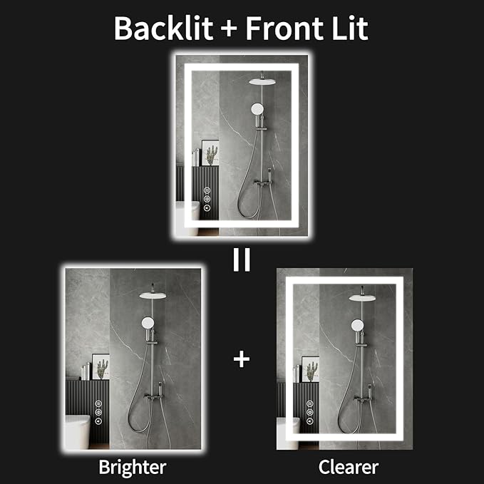 40"x30" LED Bathroom Mirror - Image 2