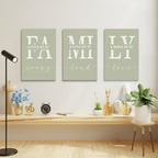 GUBIYU Farmhouse Family Wall Art Set of 3, Home Love Framed Canvas Prints - Image 2