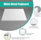 Peg Board, 6 Pack Metal Pegboard Panels White Pegboards Wall Organizer - Image 4