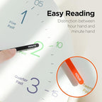 mooas Kids Easy Learning Flatwood Wall Clock - Image 3