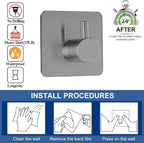 Fotosnow Adhesive Hooks Towel Hanger Wall Hooks - Image 3