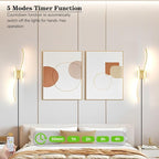 Daunton Modern Plug in Wall Sconce Set of 2, 3CCT Adjustable & Memory Function - Image 5