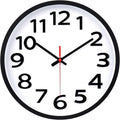 Wall Clock 12 Inch Silent Non-Ticking Big Numbers Easy to Read Wall Clocks by CrosstimeWallClockPracticalElegant