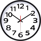 Wall Clock 12 Inch Silent Non-Ticking Big Numbers Easy to Read Wall Clocks by CrosstimeWallClockPracticalElegant