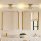 18 Inch Bathroom Sconces Set of 2, 3 Color Temperature Bubble Crystal Led Wall - Image 9